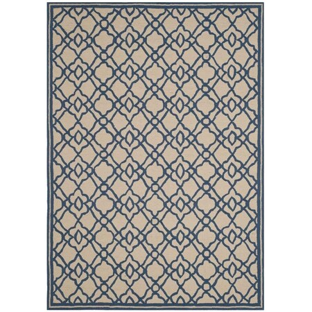 Safavieh Four Seasons Hand Hooked Rectangle RugIvory & Blue 8 x 10 ft. FRS396C-8
